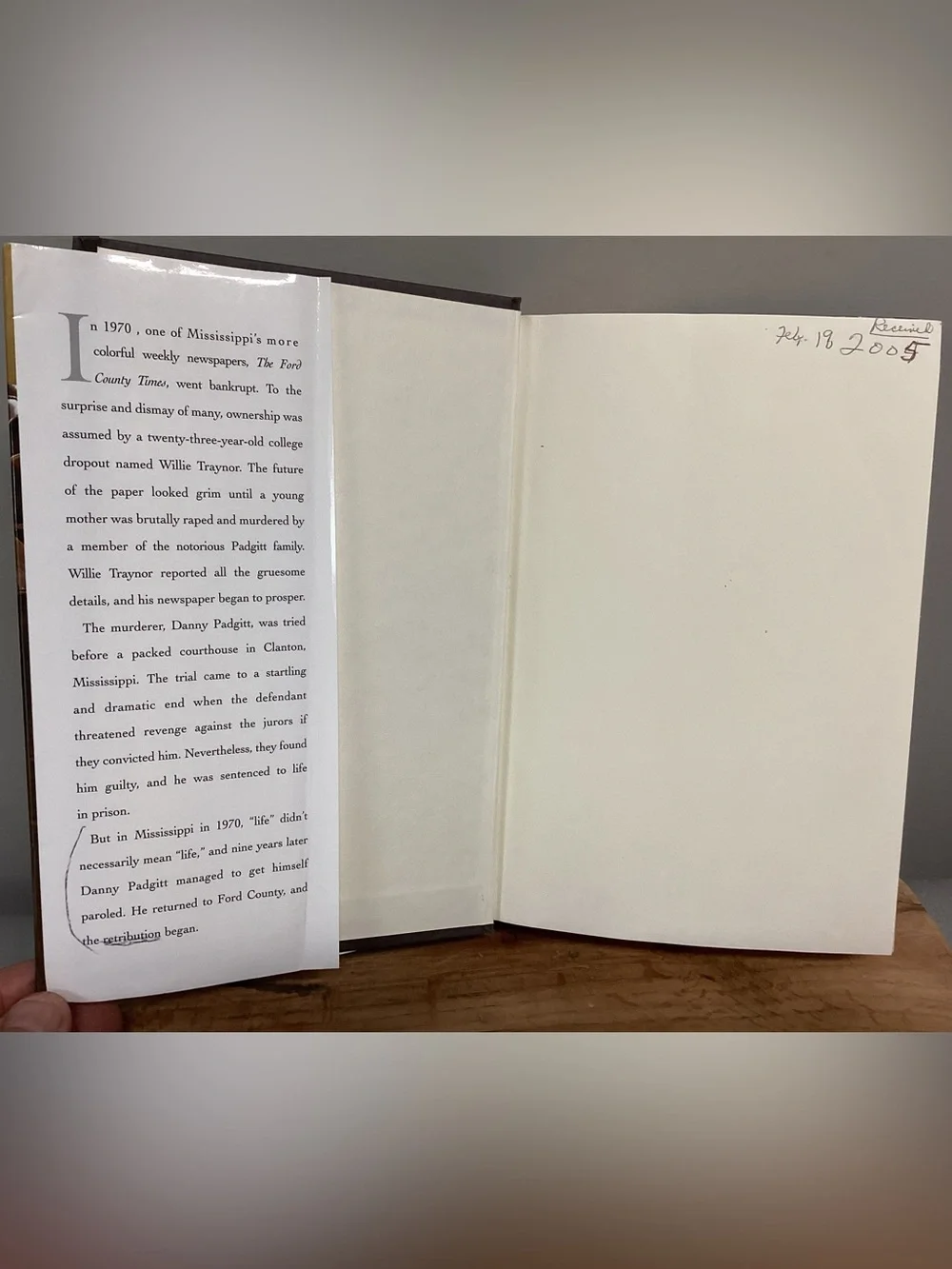 🟡 2/$10 - The Last Juror - John Grisham - Hardcover / Hardback Novel - Vintage